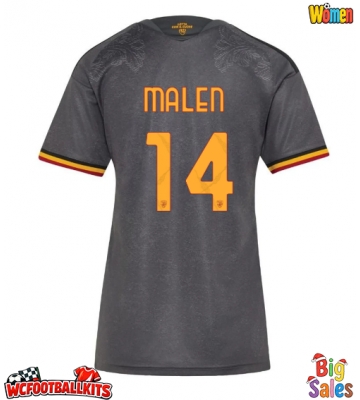 AS Roma Donyell Malen #14 Replica Third Stadium Shirt for Women 2026-27 Short Sleeve